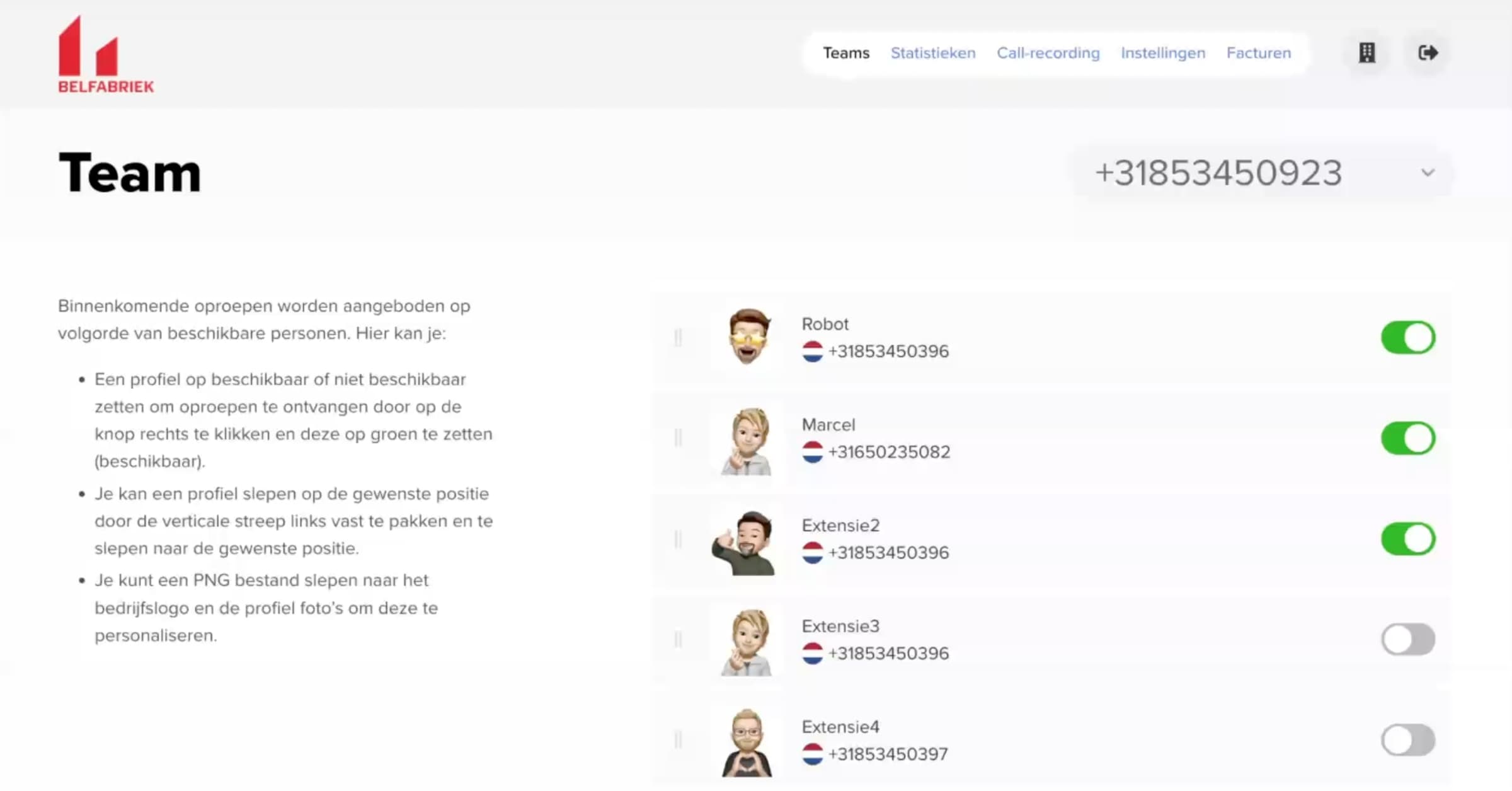Demo de teléfono de escritorio